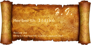 Herberth Ildikó névjegykártya